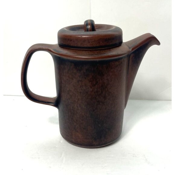 Vintage Arabia Of Finland Ruska Coffee Pot & Lid By Ulla Procope Brown Ceramic 1 - Picture 4 of 10